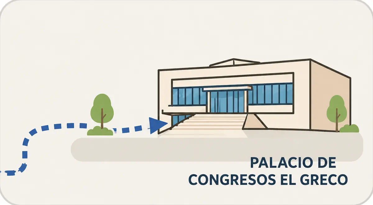 Ruta final desde El Miradero al Palacio de Congresos El Greco